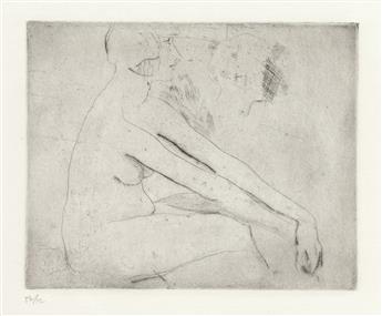 ARTHUR B. CARLES Group of 4 etchings of nudes.